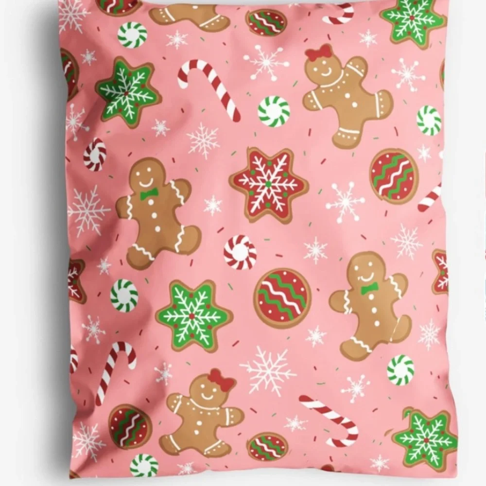 NEW Gingerbread Christmas Cookies Poly Mailers 10x13” - 25 pack
